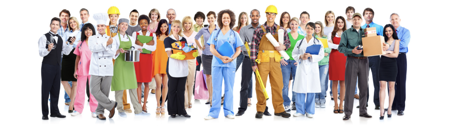 Group of workers people